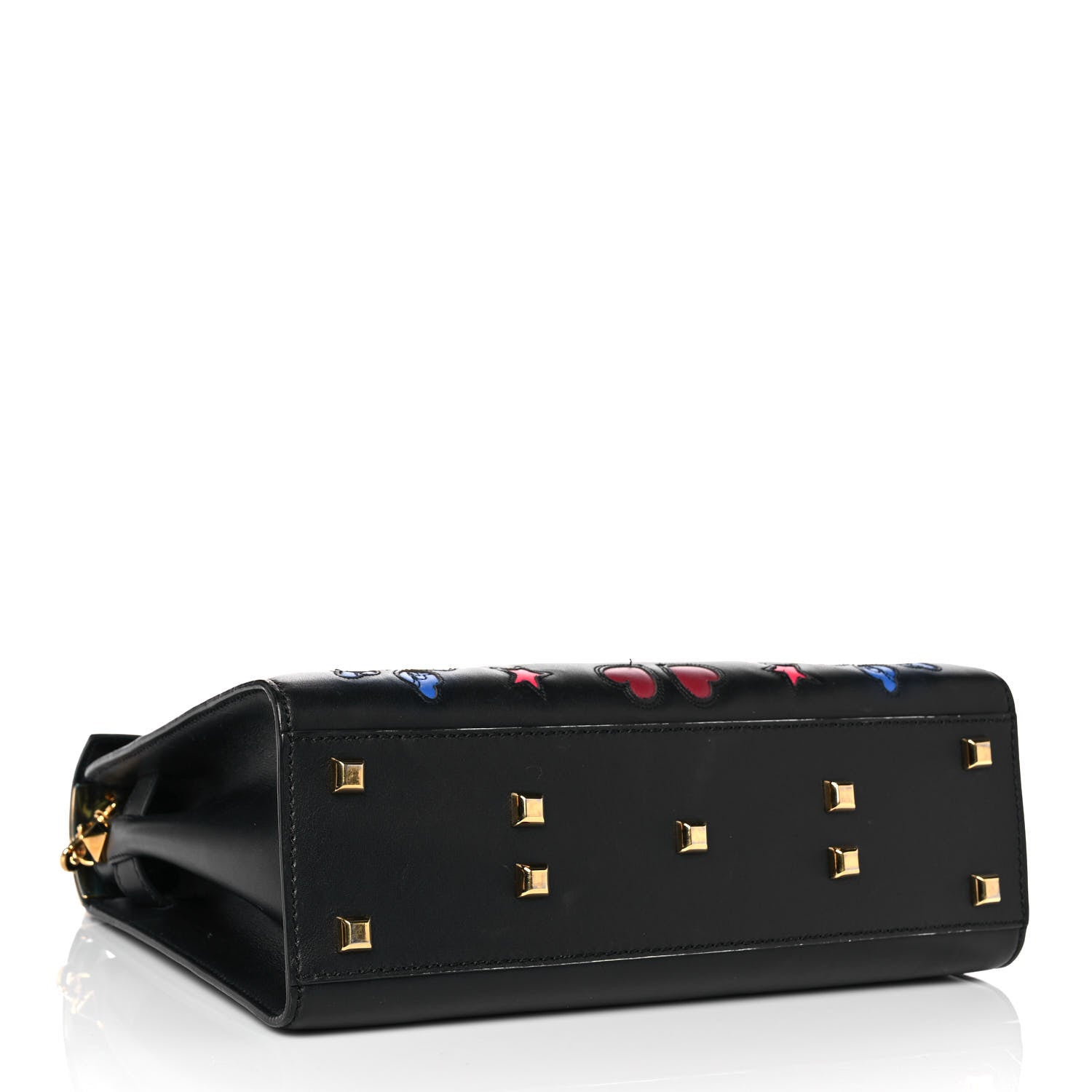 Valentino Garavani Calfskin Butterfly Embellished My Rockstud Frame Bag Black 3 of 9