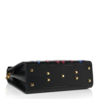 Valentino Garavani Calfskin Butterfly Embellished My Rockstud Frame Bag Black 3 of 9