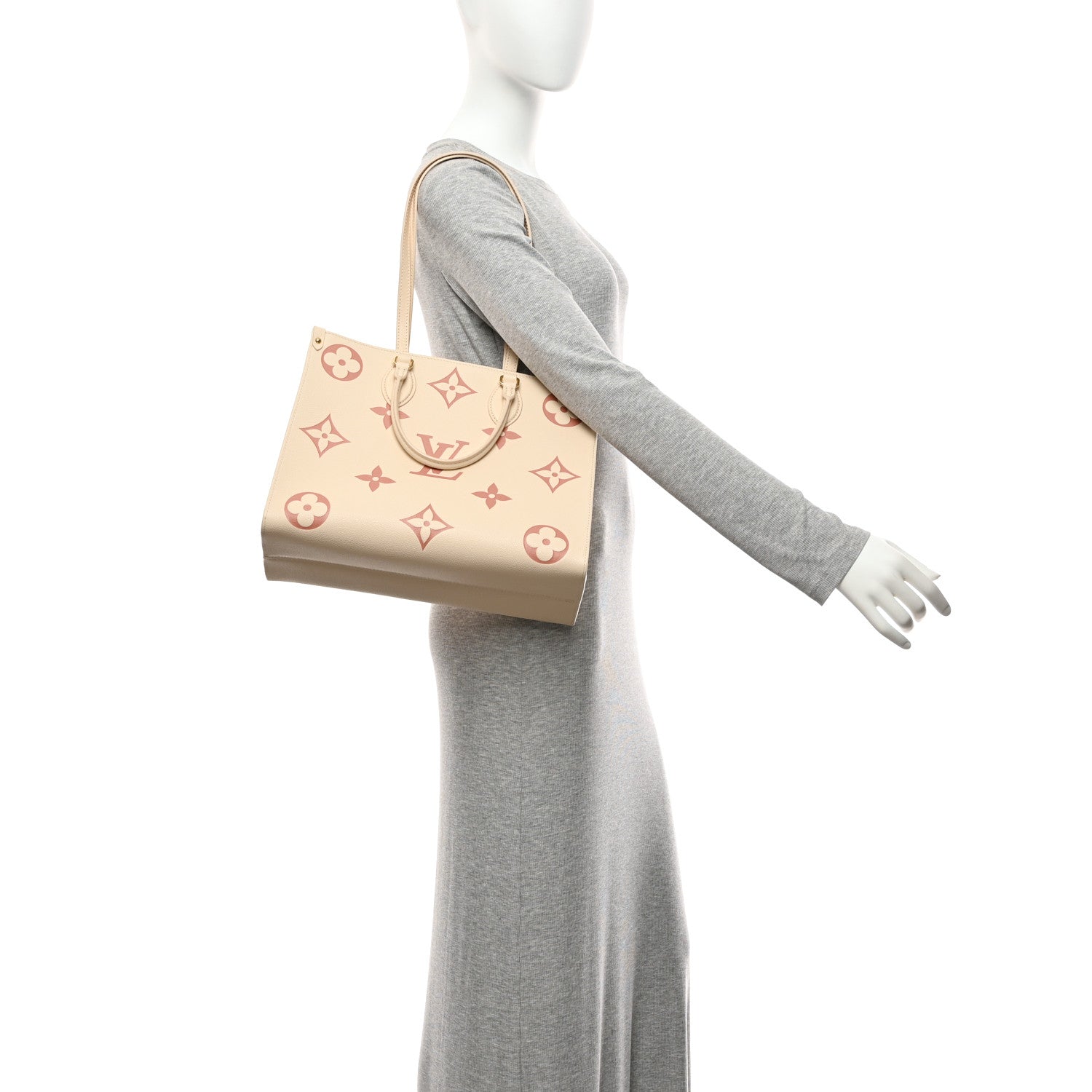 Louis Vuitton Empreinte Monogram Giant Onthego MM Creme Rose Trianon 2 of 9
