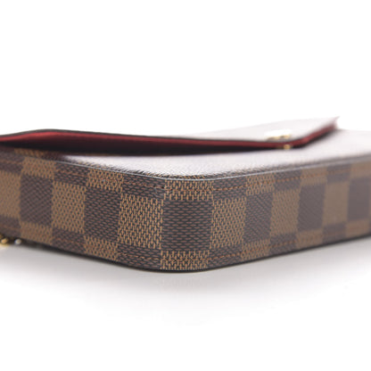 Louis Vuitton Damier Ebene Pochette Felicie Chain Wallet 12 of 18