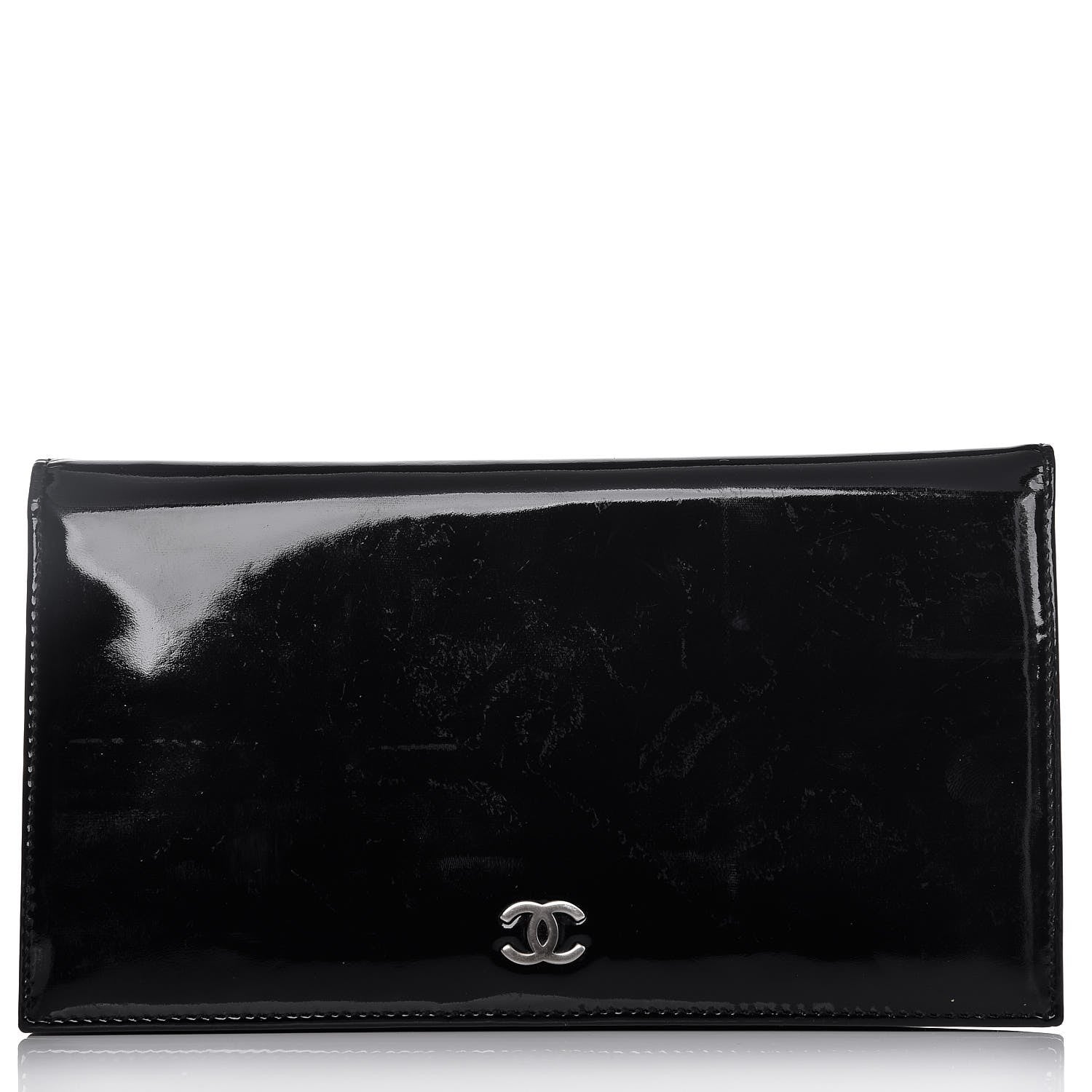 Chanel Patent CC Yen Wallet Black 1 of 11