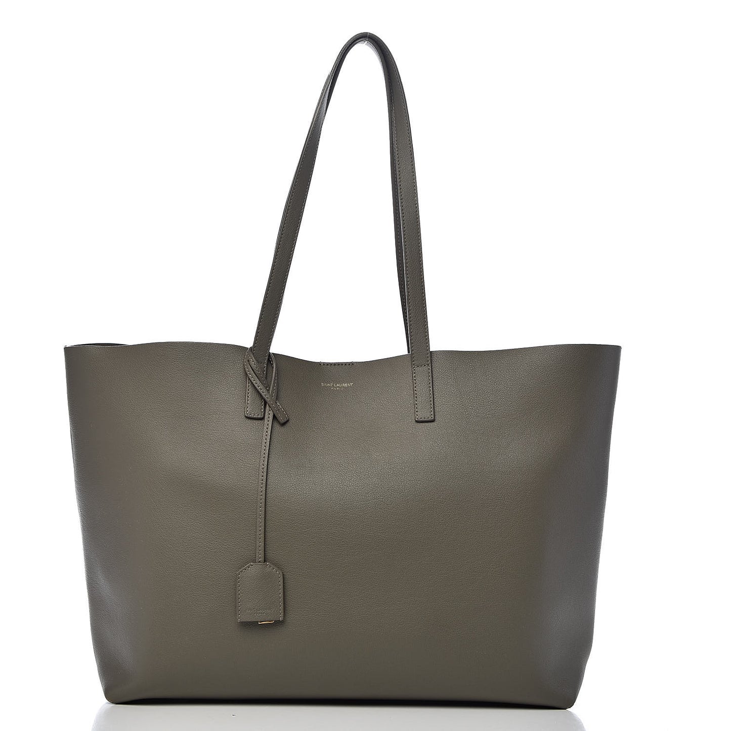 Calfskin Large Shopping Tote Kaki Militaire