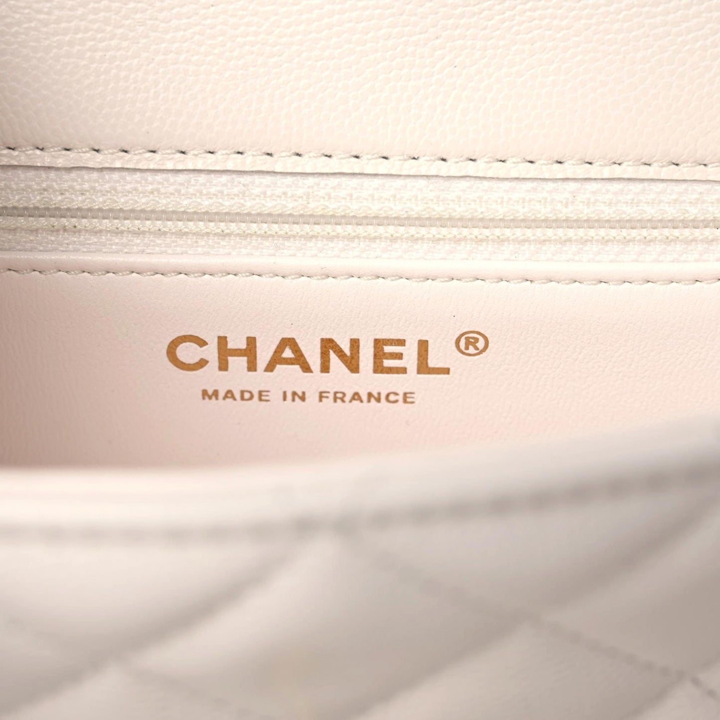 Caviar Quilted Mini Sweet Classic Flap White