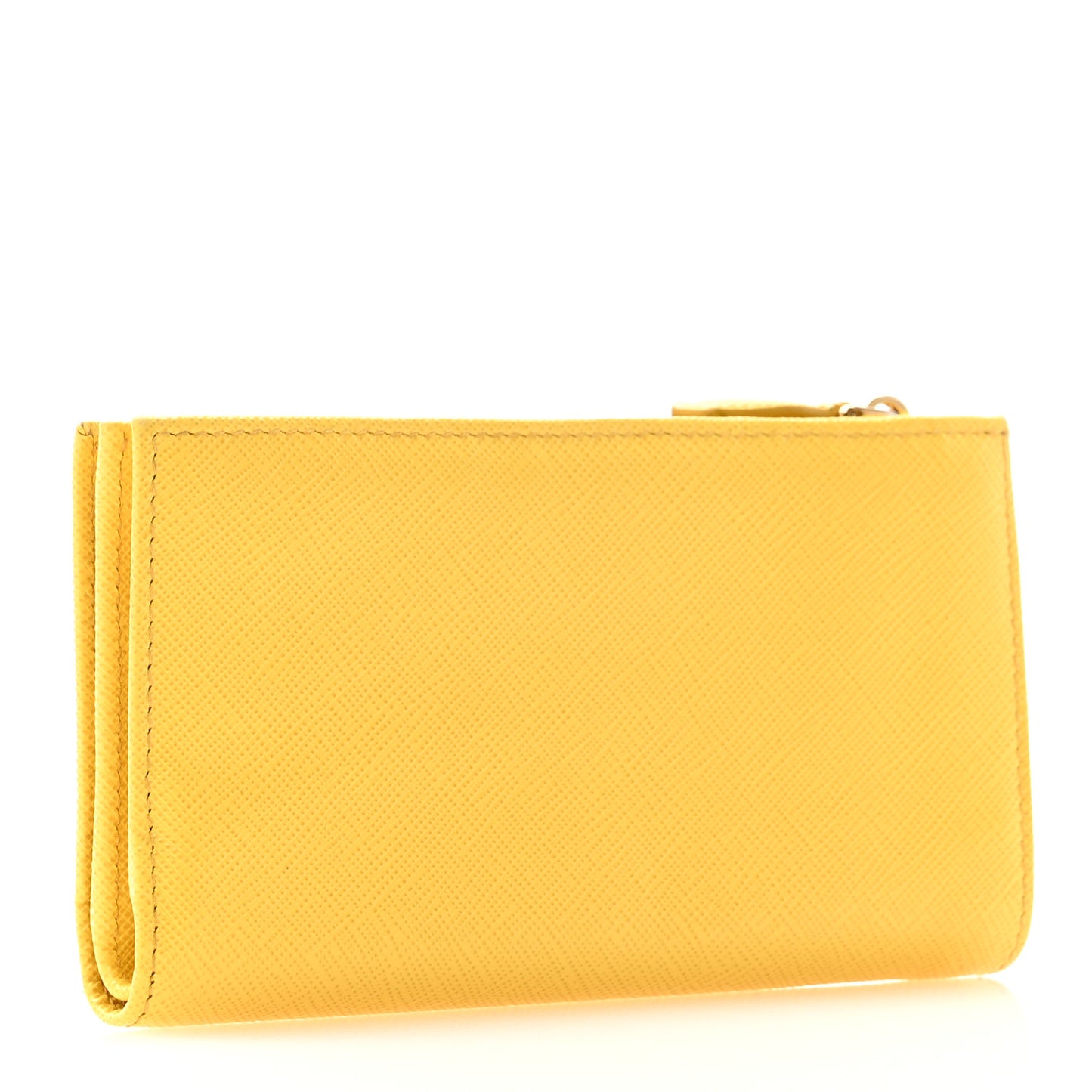 Saffiano Triangle Continental Zip Wallet Soleil