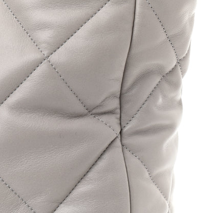 Chanel Lambskin Quilted Chanel 19 Shopping Bag Grey 11 of 11