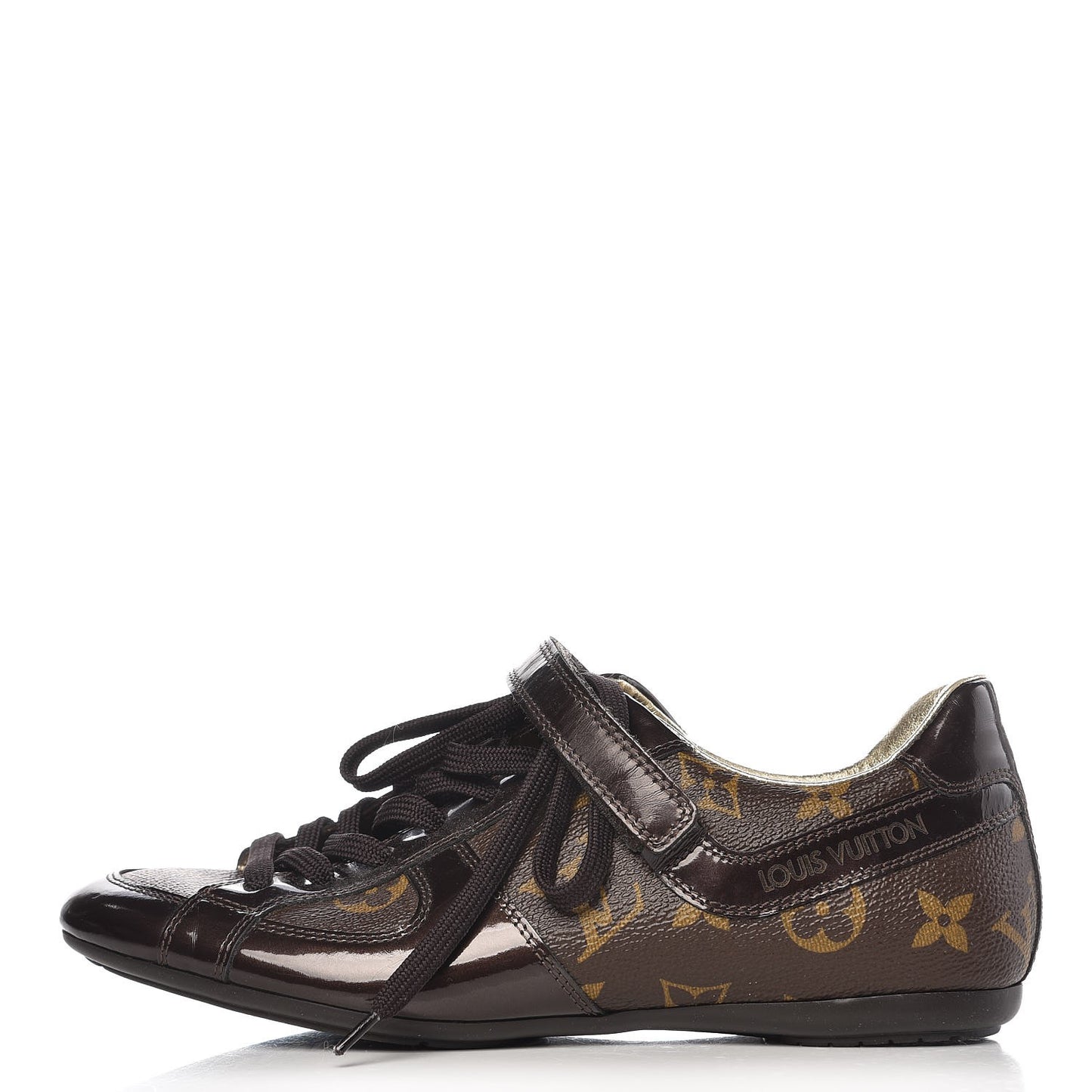 Patent Monogram Globe Trotter Sneakers 35