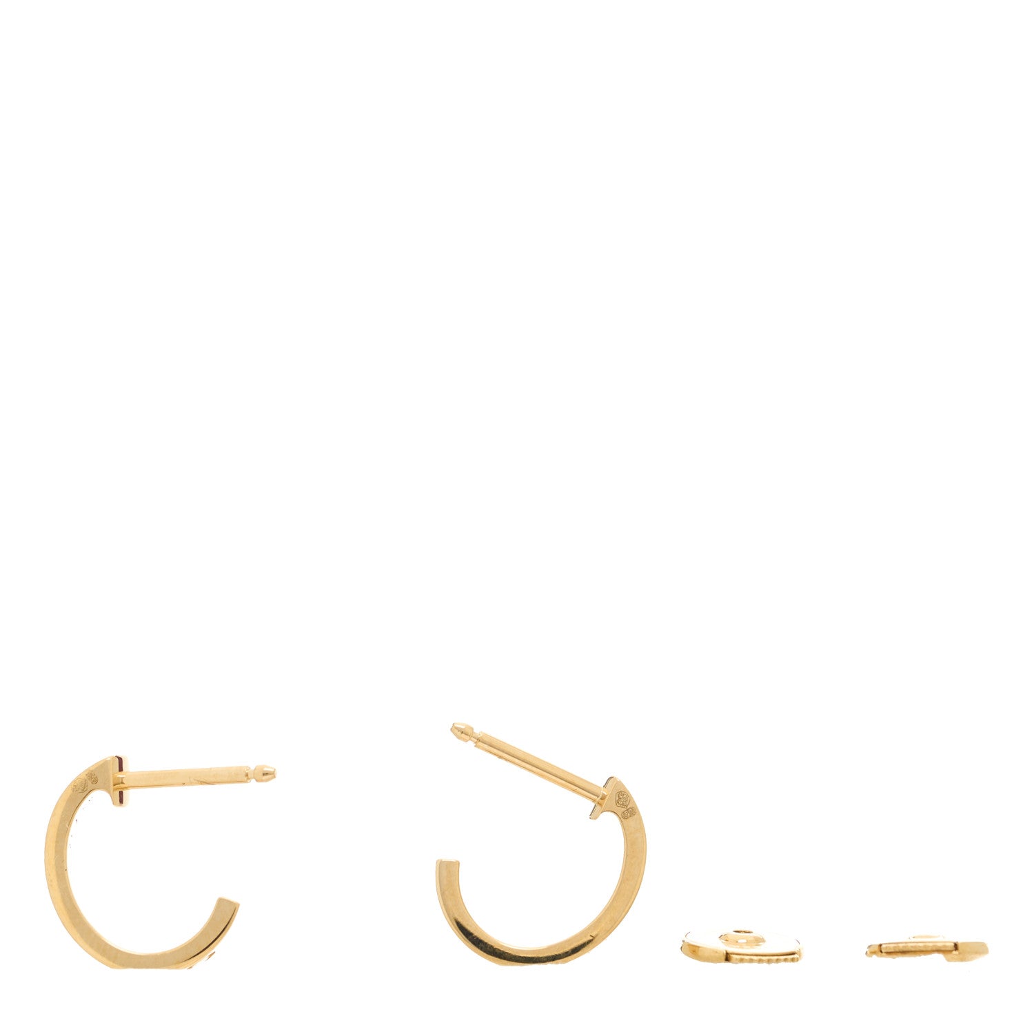 Cartier 18K Yellow Gold Small LOVE Hoop Earrings 3 of 7