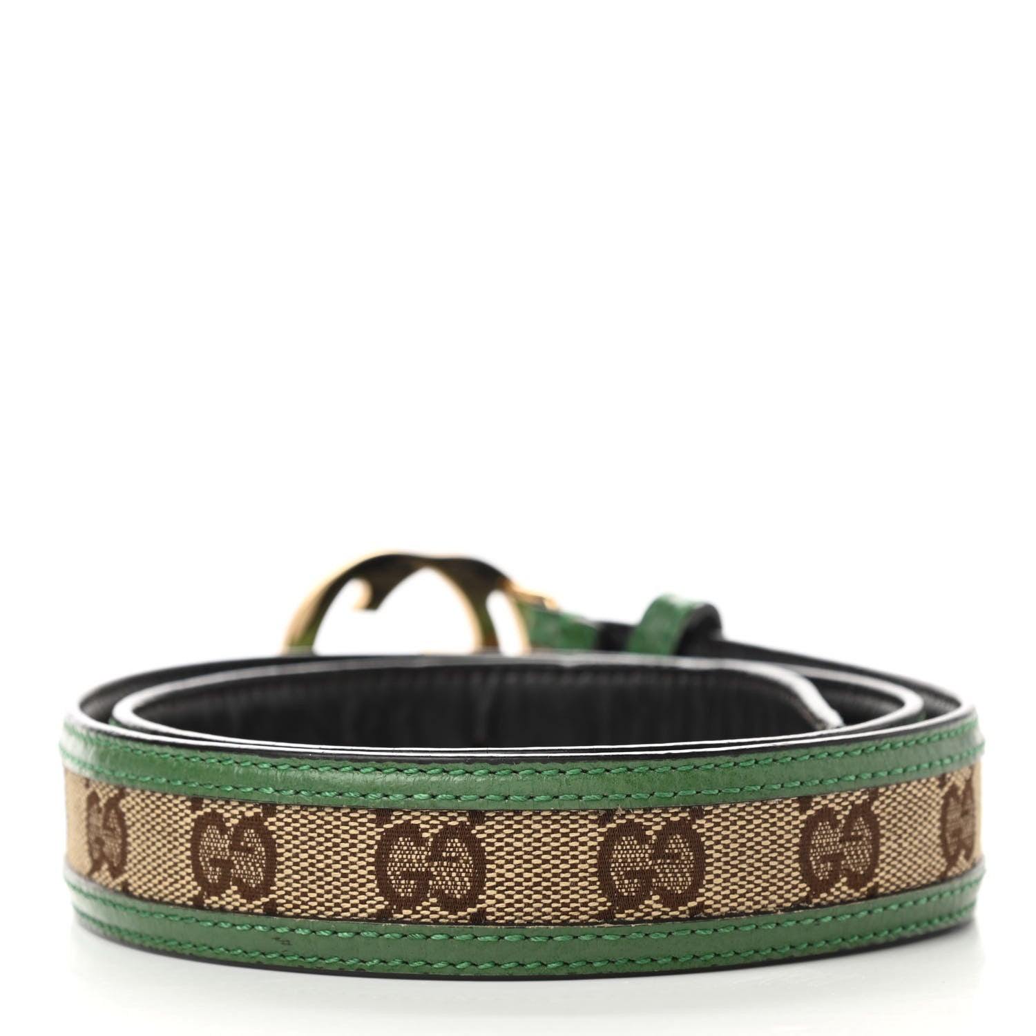 Gucci Monogram Interlocking G Belt 80 32 Green 2 of 11