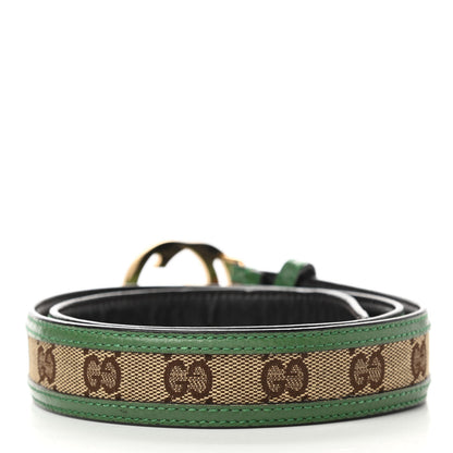 Gucci Monogram Interlocking G Belt 80 32 Green 2 of 11