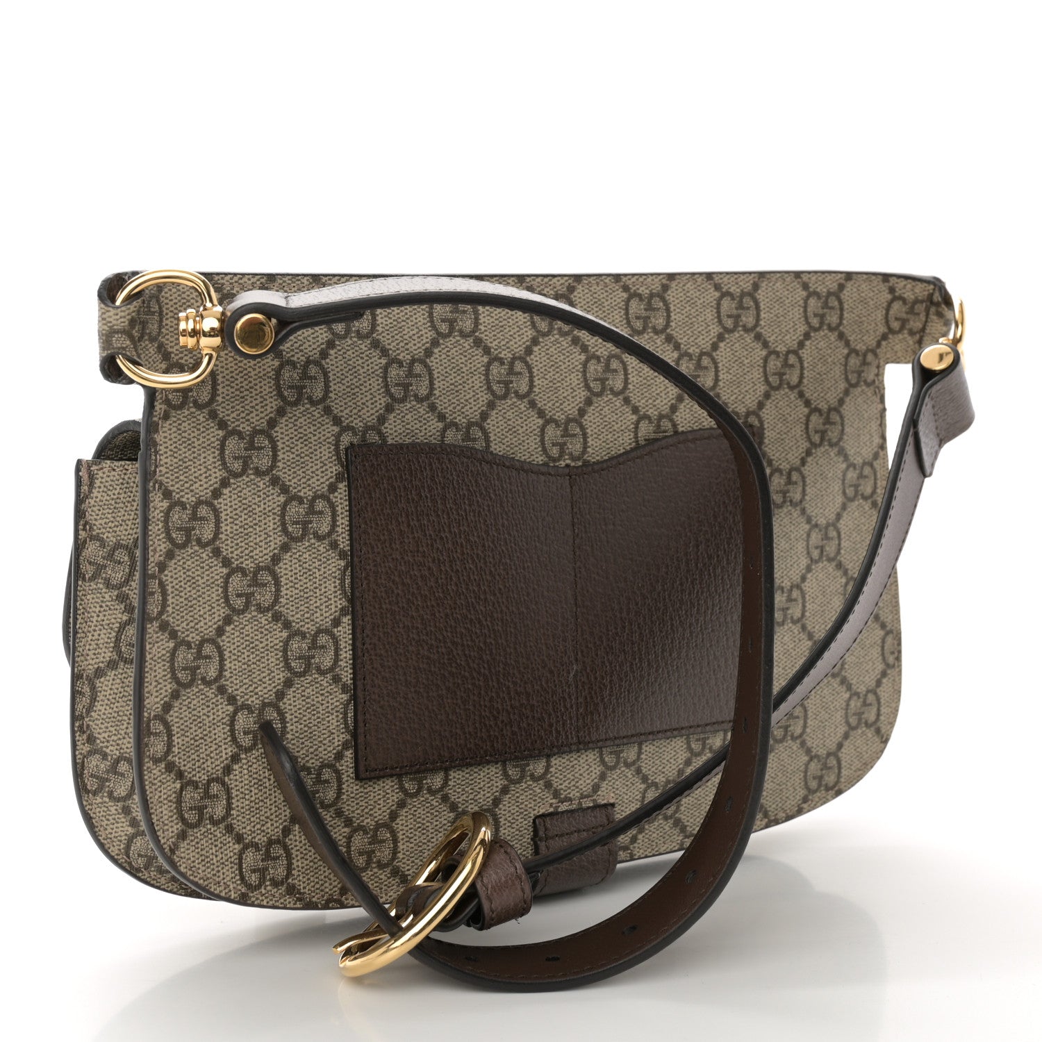 Gucci GG Supreme Monogram Textured Dollar Calfskin Blondie Belt Bag Beige Ebony New Acero 3 of 10