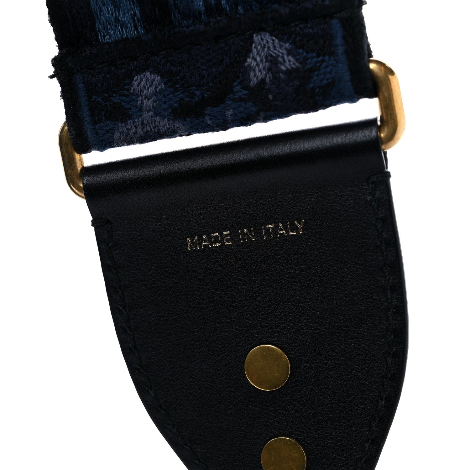Christian Dior Canvas Embroidered Studded KaleiDiorscopic Adjustable Shoulder Strap Blue 4 of 5