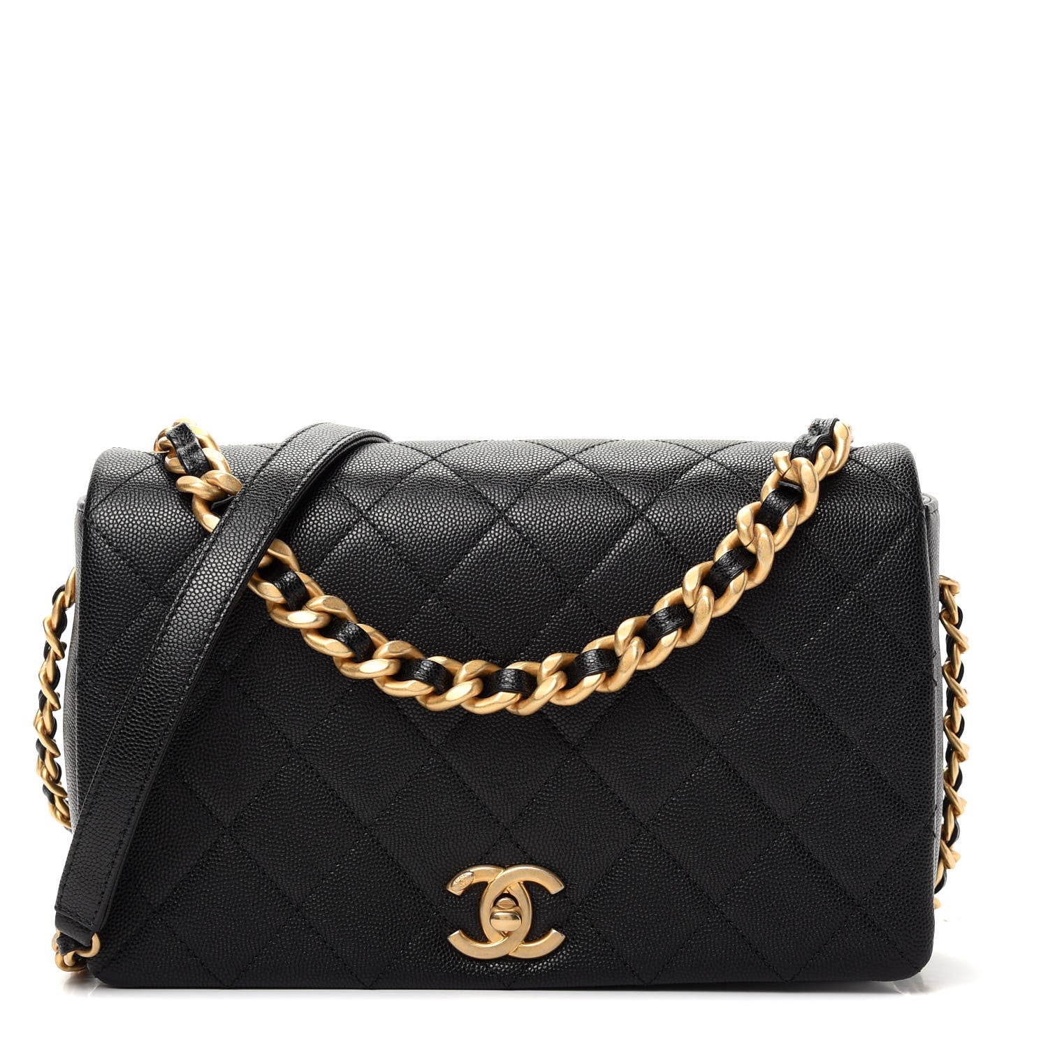 Chanel Caviar Quilted Medium Fashion Therapy Flap Bag Black 1 of 10