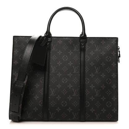 Louis Vuitton Monogram Eclipse Sac Plat Horizontal Zipper 1 of 9