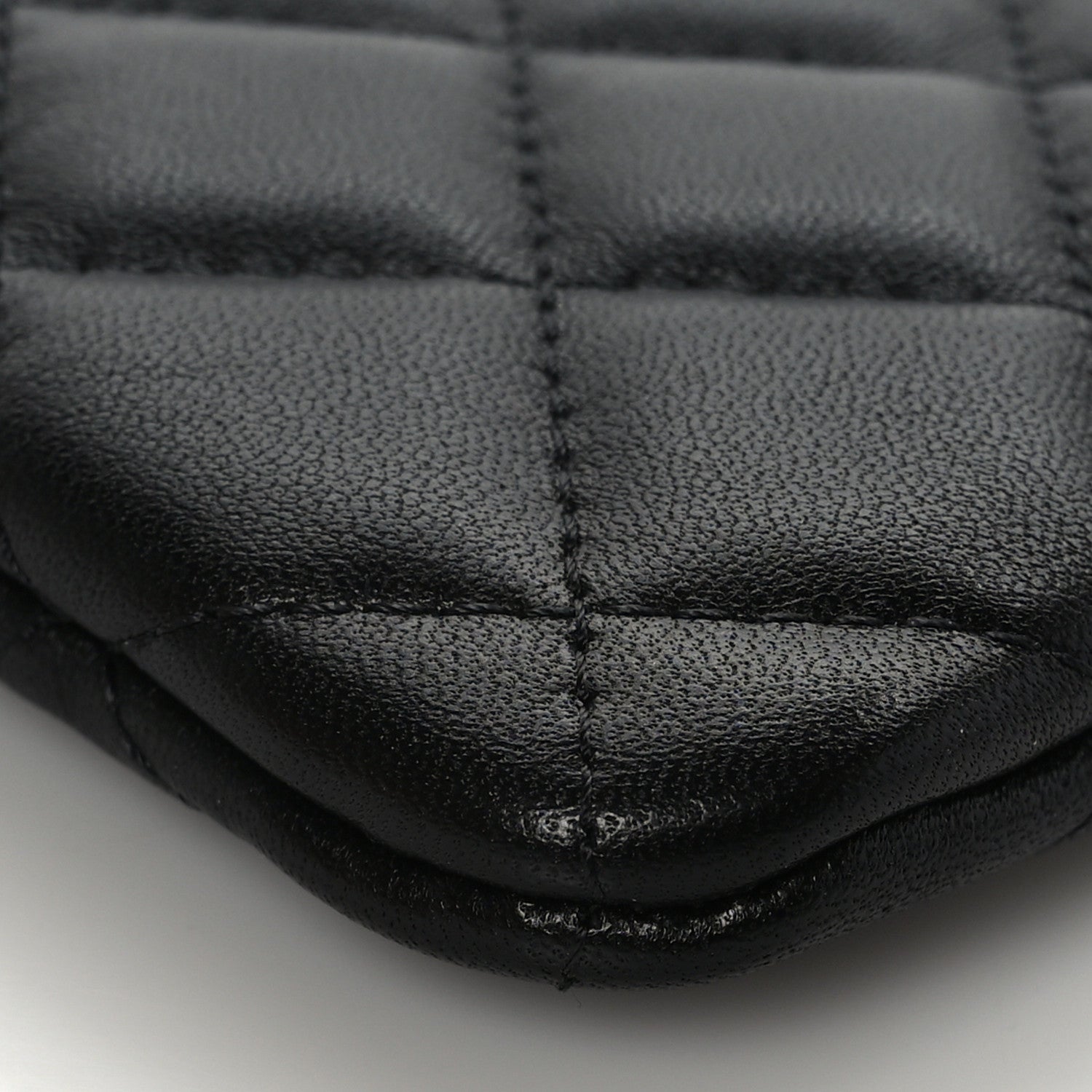 Chanel Lambskin Quilted Small Cosmetic Case Black 9 of 9