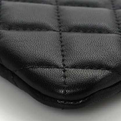 Chanel Lambskin Quilted Small Cosmetic Case Black 9 of 9