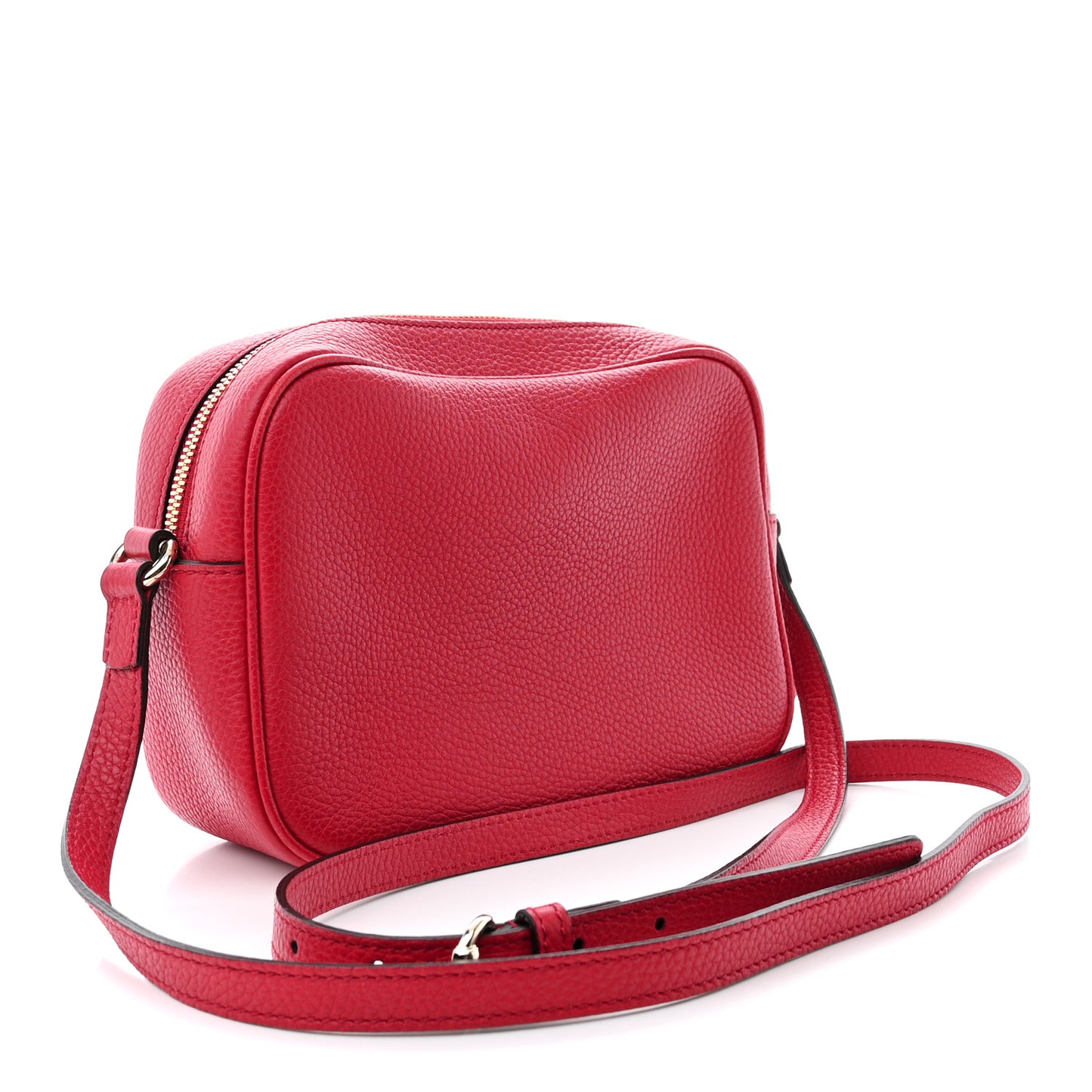 Pebbled Calfskin Small Soho Disco Bag Tabasco Red