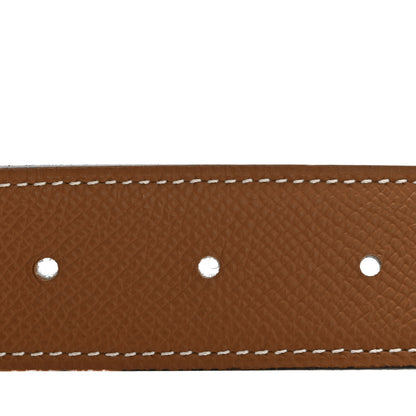 Hermes Epsom 32mm H Belt 100 40 White Gold 4 of 7