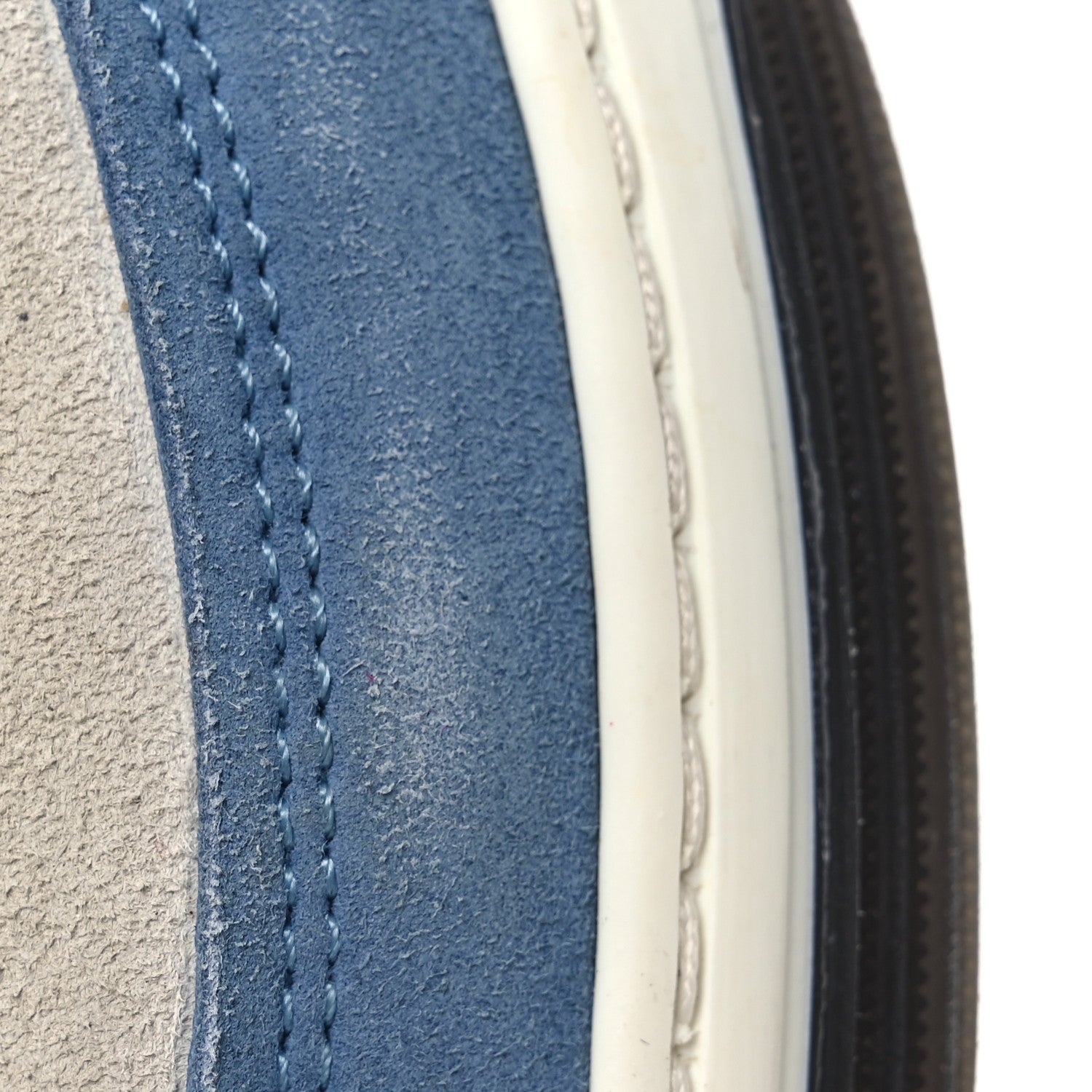 Chanel Suede Kidskin Womens CC Sneakers 37 White Blue 14 of 15