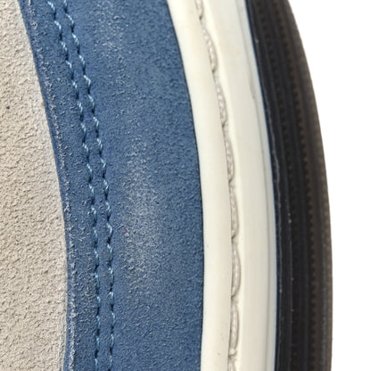 Chanel Suede Kidskin Womens CC Sneakers 37 White Blue 14 of 15