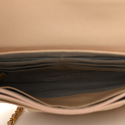 Chanel Caviar Half Moon Wallet On Chain WOC Beige 5 of 11
