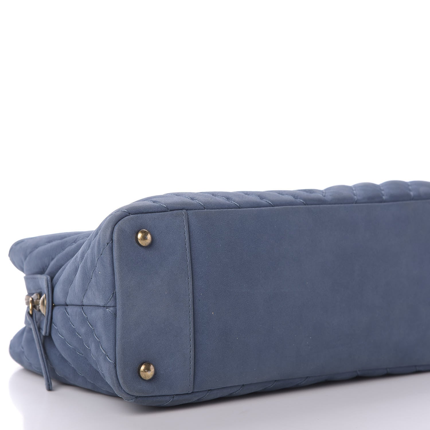 Chanel Iridescent Calfskin Chevron Quilted Surpique Tote Dark Blue 6 of 10