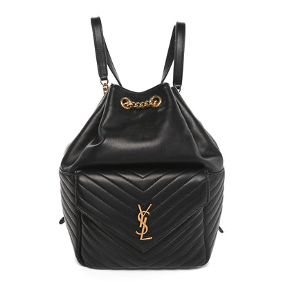 Saint Laurent Lambskin Matelasse Monogram Joe Backpack Black 1 of 10