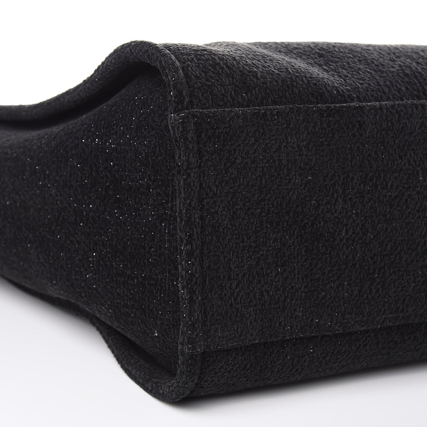 Lurex Boucle Medium Deauville Tote Black