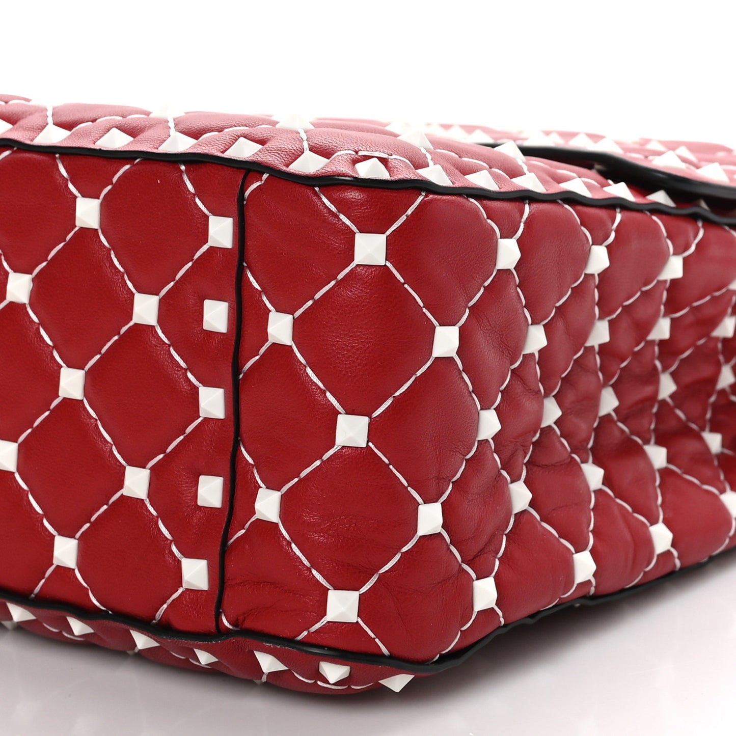 Nappa Large Free Rockstud Spike Shoulder Bag Rosso Valentino