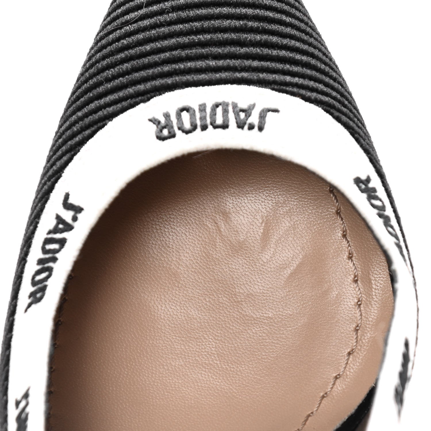 Christian Dior Technical Canvas Ribbon Embroidered J'Adior 100mm Pumps 37 Black 11 of 20