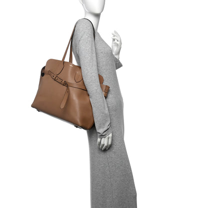 Burberry Soft Smooth Calfskin Medium Tote Camel 2 of 16