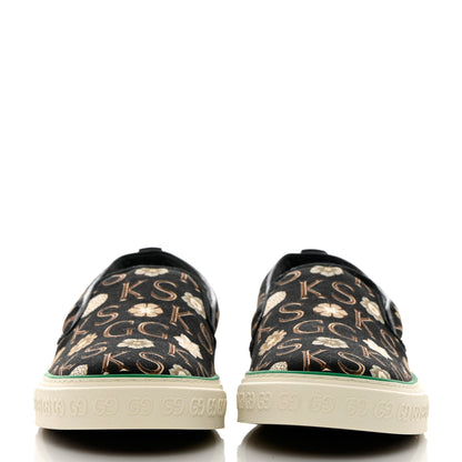 Gucci X KEN SCOTT Canvas Floral Print Mens Tennis 1977 Slip On Sneakers 9.5 Black Ivory 2 of 8