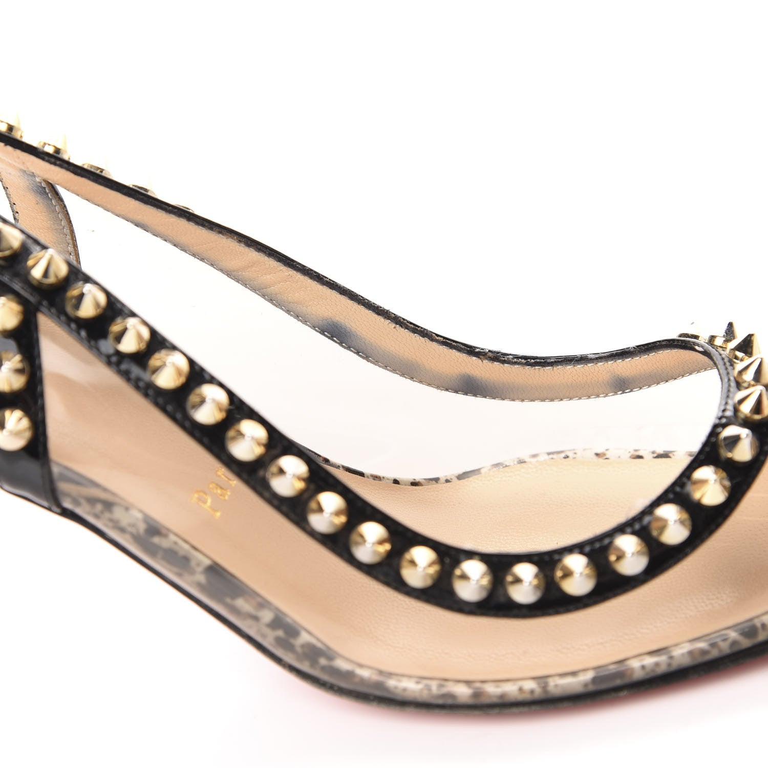 Christian Louboutin Patent Cosmo PVC Manovra 70 Pumps 37.5 White Smoke 7 of 14