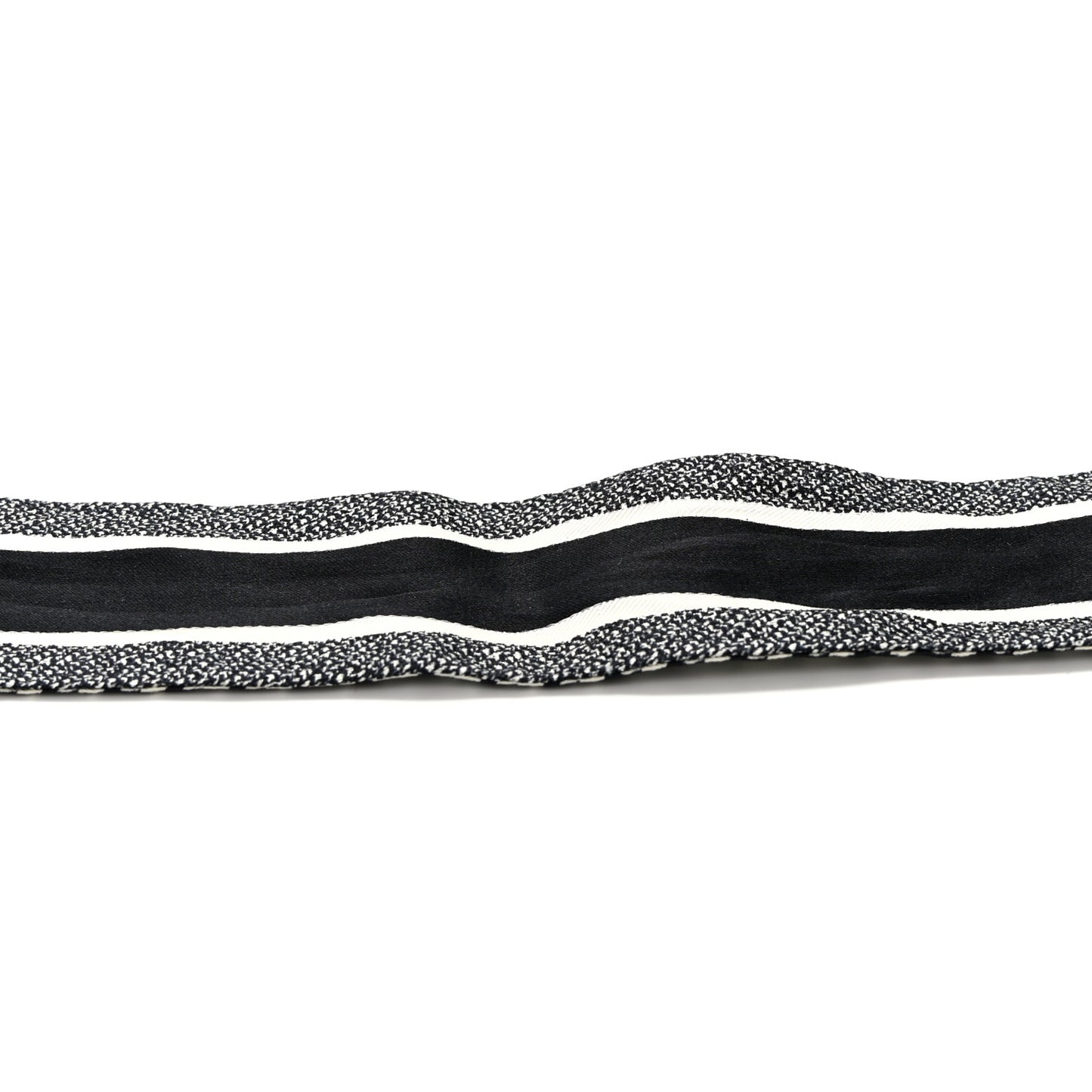 Silk Houndstooth Mitzah Scarf Black White