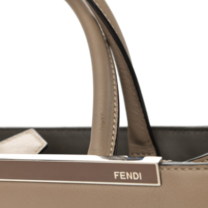 Fendi Vitello Dolce Century Petite 2Jours Tote Tortora Carbone 10 of 10