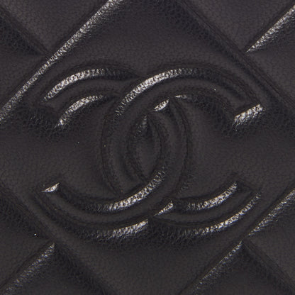 Chanel Lambskin Quilted Diamond CC Zip Around Coin Purse Black 8 of 11