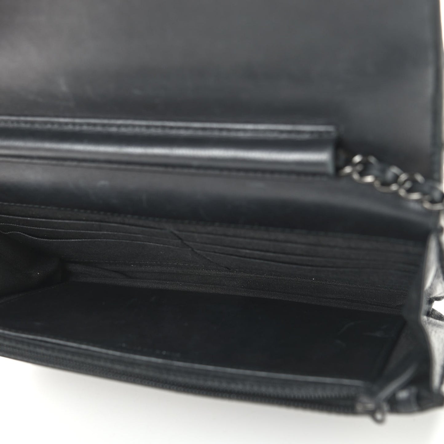 Lambskin Boy Wallet on Chain WOC So Black