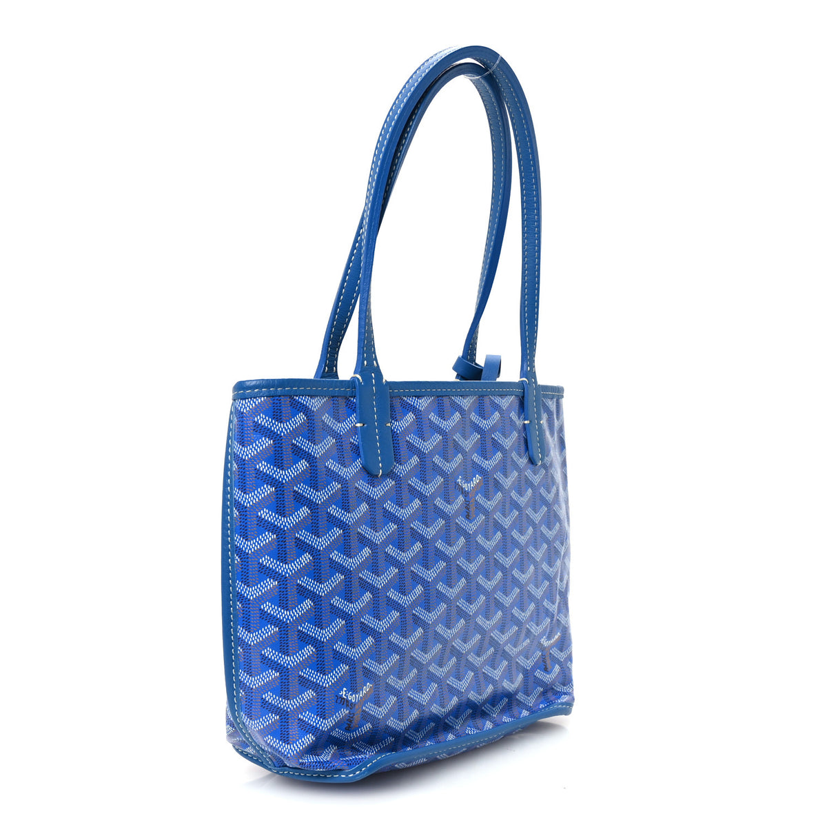 Goyardine Reversible Mini Anjou Sky Blue