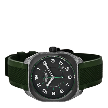 Hermes Glass Fiber Ceramic Rubber 39mm H08 Automatic Watch Vert 2 of 5