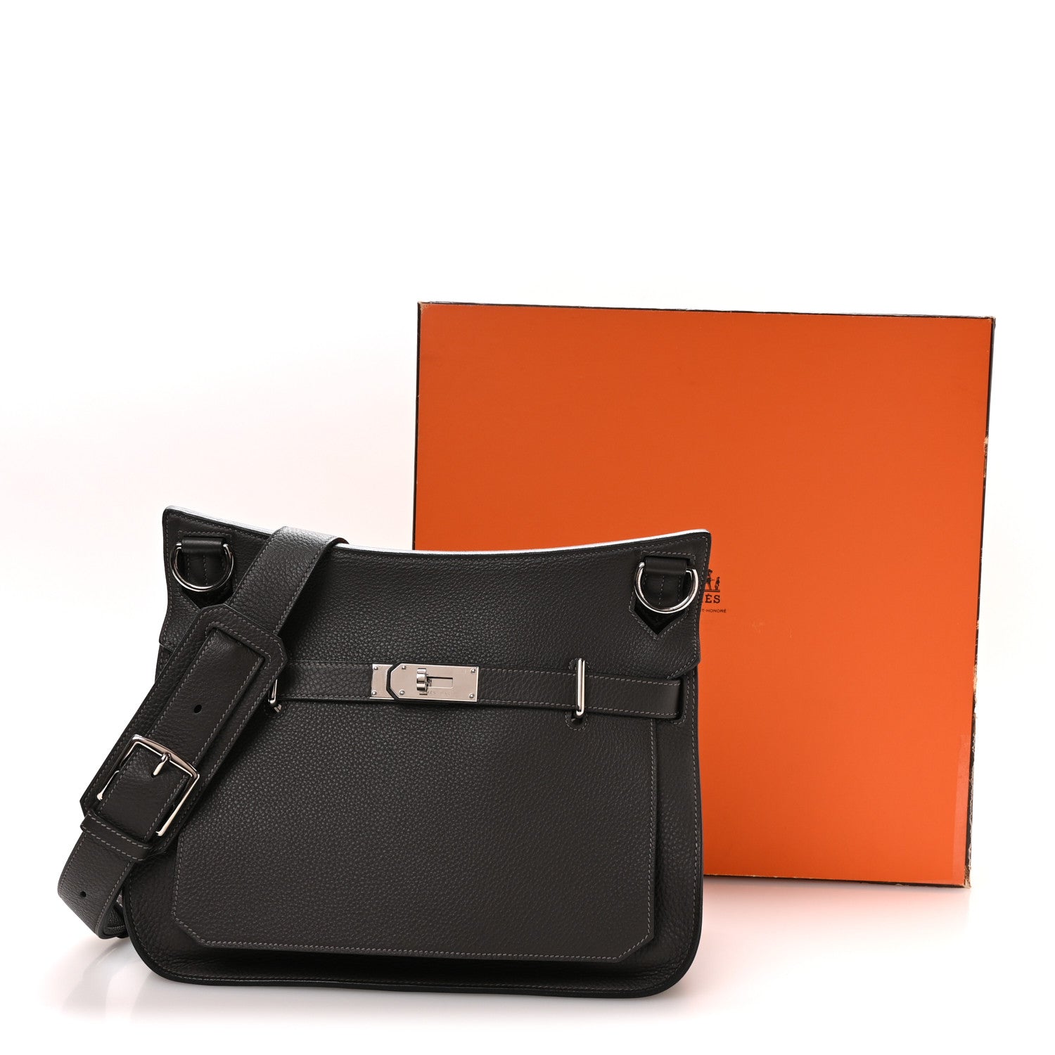 Hermes Taurillon Clemence Jypsiere 34 Graphite 10 of 10