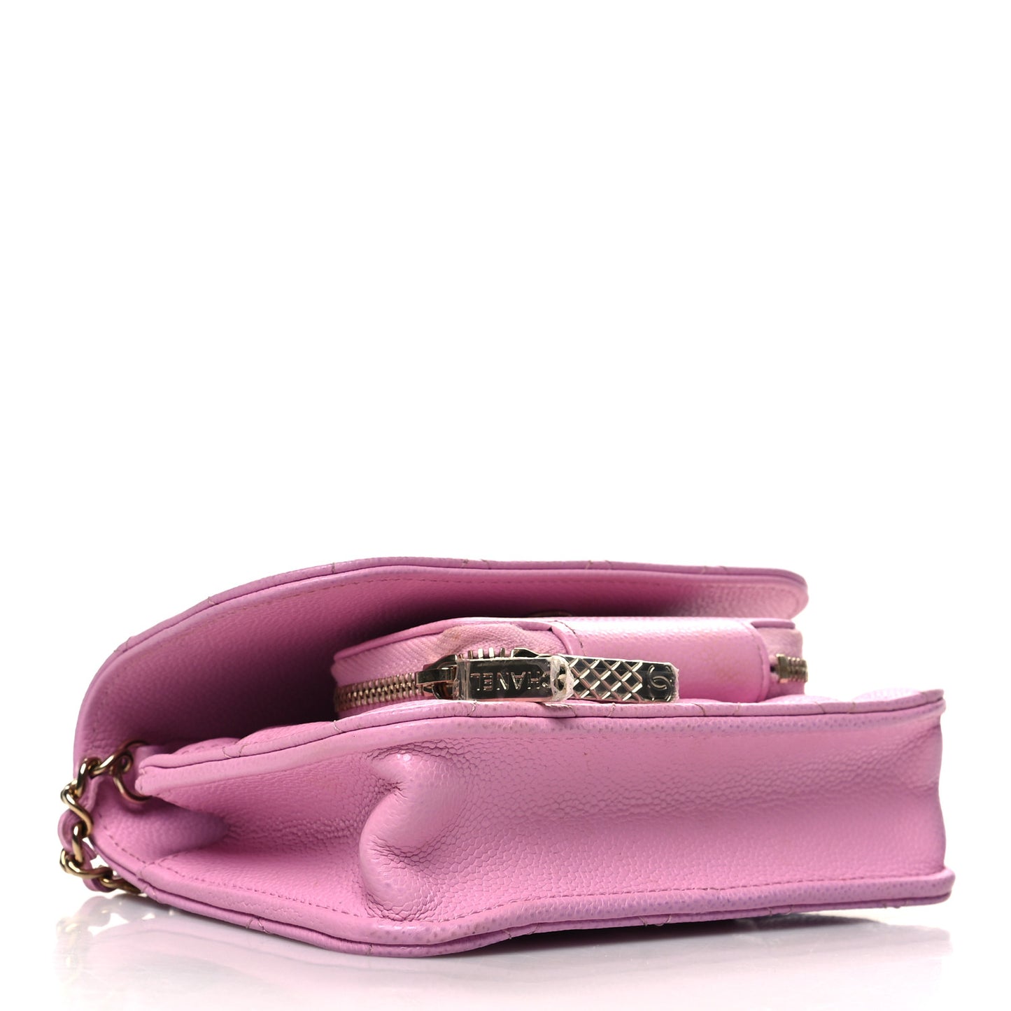 Caviar Quilted Business Affinity Clutch With Chain Flap Lilac