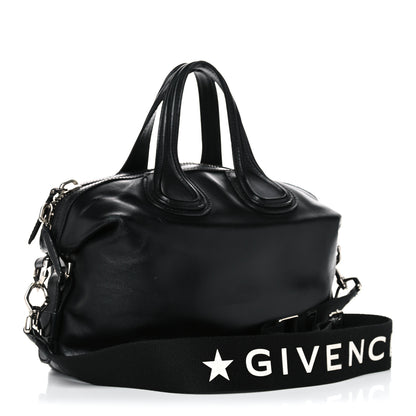 Givenchy Waxed Calfskin Medium Nightingale Logo Strap Black 3 of 19