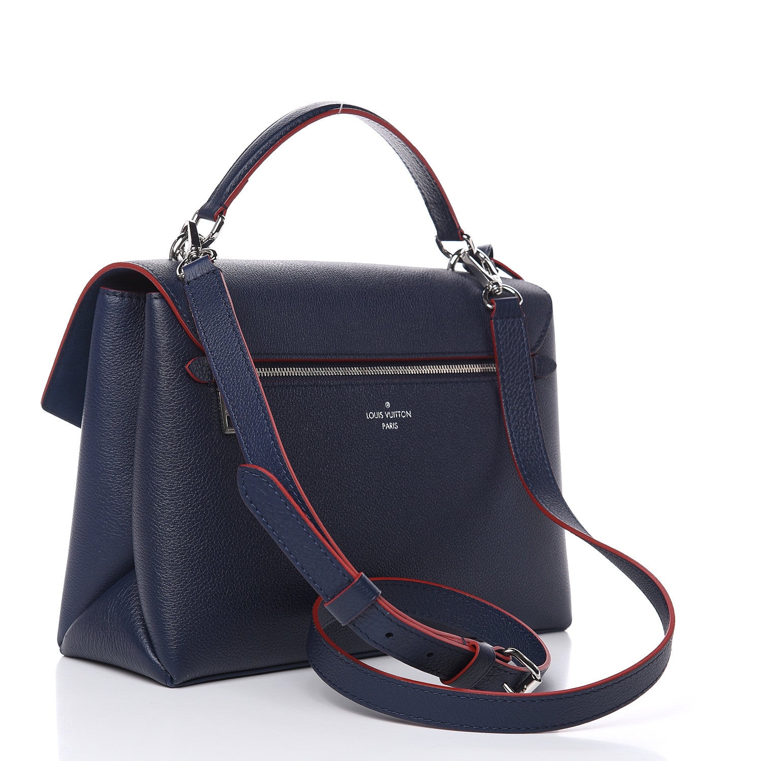 Louis Vuitton Soft Calfskin My Lockme Top Handle Marine Rouge 3 of 8