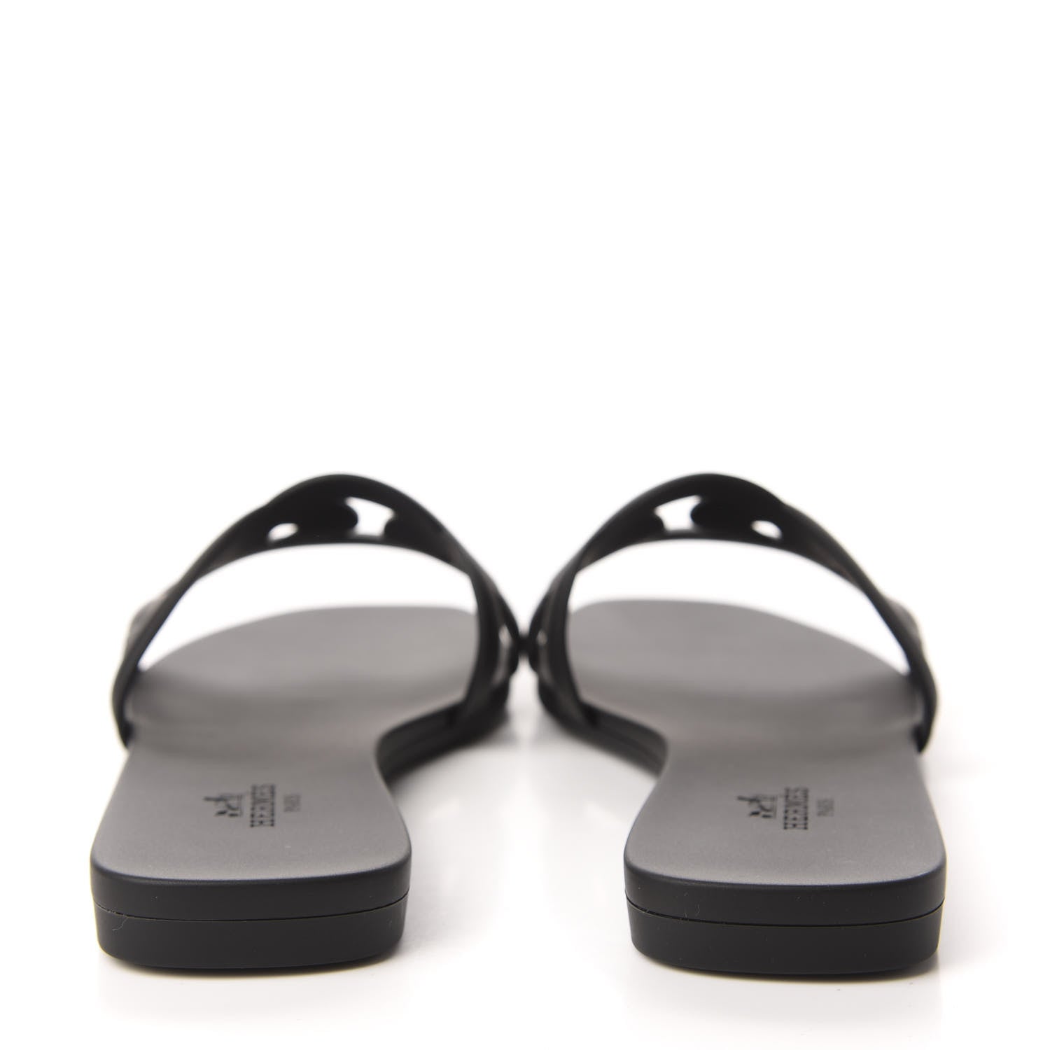 Hermes Rubber Aloha Sandals 35 Black 5 of 10