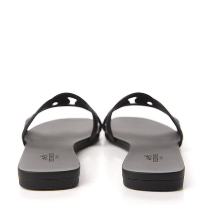 Hermes Rubber Aloha Sandals 35 Black 5 of 10