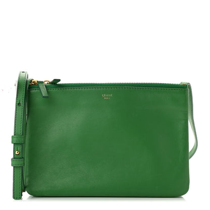 Celine Lambskin Small Trio Crossbody Bag Grass 2 of 12