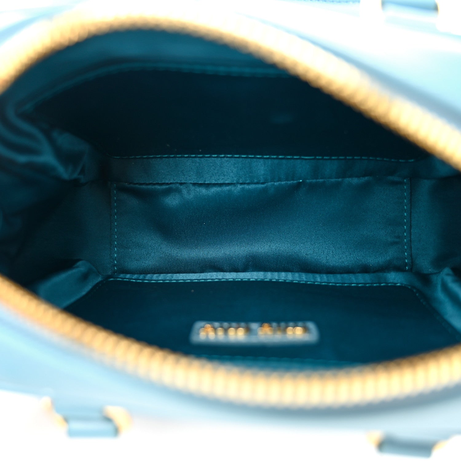 Miu Miu Nappa Matelasse Small Arcadie Aqua 5 of 11