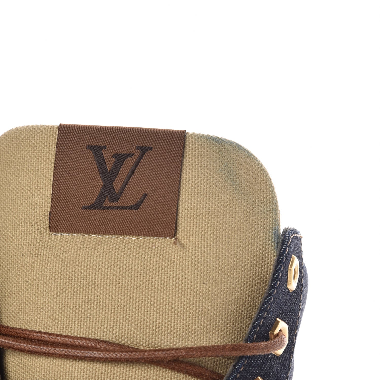Louis Vuitton Denim Mens Oberkampf Ankle Boots 11 Marine 8 of 10