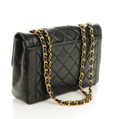 Chanel Lambskin Quilted Medium Single Flap Black 3 of 9