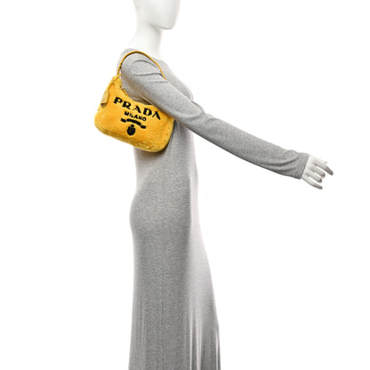 Prada Terry Cloth Mini Re-Edition 2000 Bag Giallo Black 2 of 10
