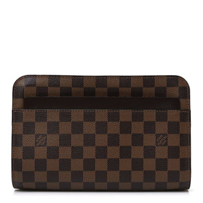 Louis Vuitton Damier Ebene Pochette Saint Louis Clutch 1 of 8